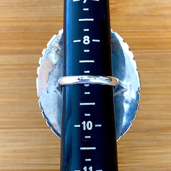 $248 Estate Signed Native American Vintage Ring  Sterling Silver  Size 9 - Picture 8 of 8